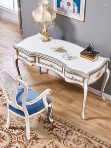 Assiettes décoratives blanc bureau pays idyllique et rétro en bois massif Style européen étude salon chambre lumière luxe français