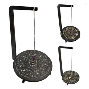 Plaques décoratives Pendule en bois Affichage du support de bijoux en cristal exquis pour votre ornement de salon