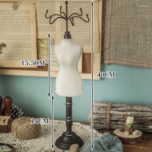 Decoratieve borden houten sieraden rek portret opslag creatieve vaste vintage ornamenten Jewlery Organisator ketting houder kisten displays