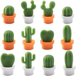 Aimants décoratifs pour réfrigérateur, aimants de réfrigérateur parfaits pour usage personnel au bureau et à la maison, aimants de réfrigérateur Cactus, Mini plantes