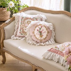 Étui à coussin à coussin doux en dentelle décorative Bélasse à gland