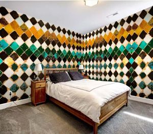 papier peint décoratif personnalité créative géométrique minimaliste moderne mur de fond de toute la maison