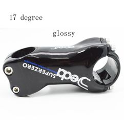 Deda-vástago de fibra de carbono para bicicleta de carretera, ángulo de 17 grados, vástagos de bicicleta de montaña MTB, piezas de ciclismo, vástago de 318mm de longitud 70 90 100 110 130 1209010497