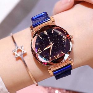 Deenu1 Nieuw Vibrato Explosiemodel Groothandel Dames Quartz Horloge Sterrenhemel Ijzeren magneetband Grensoverschrijdende levering