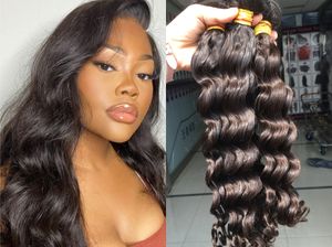 Vague de corps profonde Vierge Human Hair Bundles 3 pièces Livraison rapide Top Selling Cambodge Remy Cheveux Produits