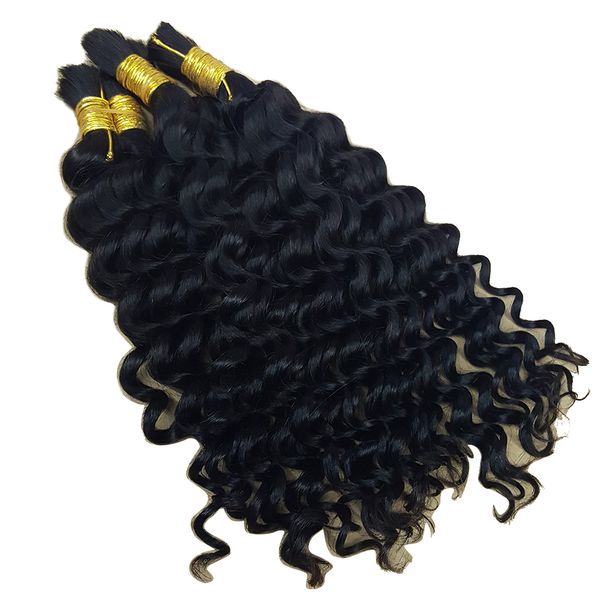 Trenzando cabello a granel ola profunda para el cabello humano a granel para trenzar sin accesorio trenzas de crochet de crochet