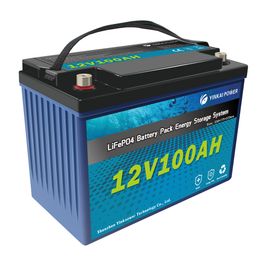 Diepe Cyclus 12V 100AH ​​LIFEPO4 Opslagbatterij BMS Lithium Power Batterijen 4000 Cycli voor RV Campers Golfkar off-Road Off-Grid Solar Wind