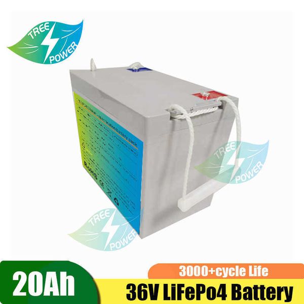 Cycle profond Lifepo4 batterie au lithium de 36 volts 36v 20ah batterie au lithium de véhicule électrique avec chargeur