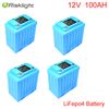 Paquet rechargeable de batterie du cycle profond 12V 100Ah LiFePO4 pour les lumières solaires, EV, vélo électrique
