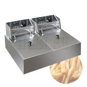 Friteuse électrique commerciale en acier inoxydable, frites françaises, ailes de poulet, Machine à collation à chauffage rapide, aliments