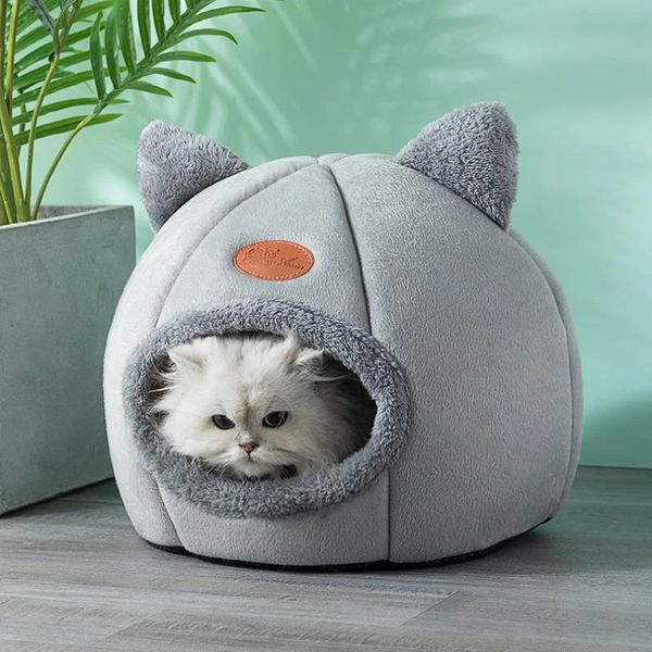 Comodidad para dormir profundo en invierno, Cama para Gato, esterilla pequeña, cesta, productos para casa de perro pequeño, tienda para mascotas, cueva acogedora, nido, Cama Gato interior 240103