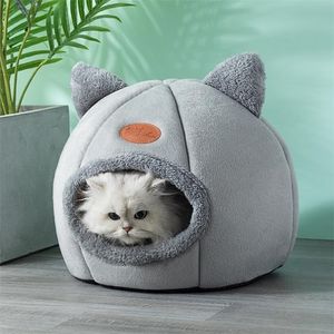 Deep sleep comfort in winter cat bed little mat basket small dog house products pets tent cozy cave beds Indoor cama gato 220323