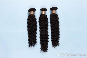 Deep Weaves 100% Extensions de cheveux humains non transformés 3Bundles Trame de cheveux brésiliens Prix de gros