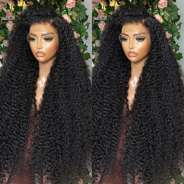 Perruque Lace Front Wig frisée naturelle, cheveux naturels, Deep Wave, sans colle, prêts à porter et à emporter, pré-coupés, 13x4 Hd, en vente, pour femmes