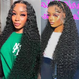 Perruque Lace Frontal Wig Deep Wave, cheveux naturels, sans colle, 13x6, avec Closure HD, pré-coupée, bouclée, baby hair, pour femmes