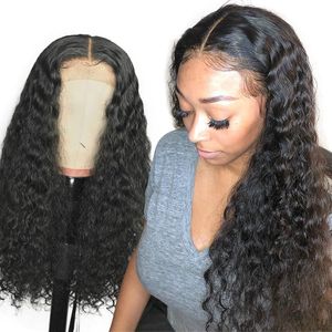Deep Wave Wig 360 Lace Frontal Wig Pre Plucked With Baby Hair 180% Density Curly Human Hair Wigs For Black Women