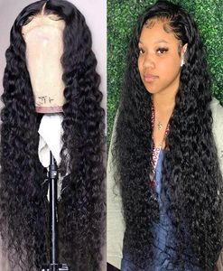 Deep Wave Wig Curly Human Hair Wig Prepluck 134 Lace Front Hair Pruiken met babyhaar Deep Wave Sluiting WIG3442416