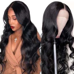 Deep Wave Wig Head Cover Mid-Length Long Curly Hair Black Women aanpasbaar