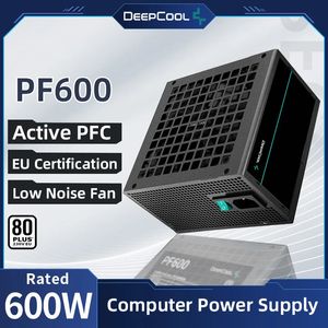 DEEPCOOL PF600 PFC Max 80 Plus alimentation pour PC de jeu 600 W Watt ordinateur de bureau unité d'alimentation avec 24 broches 12 V ATX PSU 240307