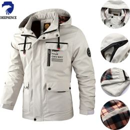 Veste en profondeur et veste d'automne à une seule couche pour hommes étanche brillante épreuve de vent extérieur veste alpinale