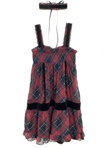 Deeptown Harajuku Goth Red Mini Plaid Dress Women Y2K Gothic Mall Cyber Punk Halloween -jurken Vintage One Piece Slip Vestidos 240329