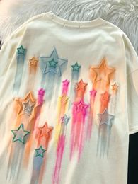 Deeptown Harajuku grafische y2k t -shirts vrouwen Amerikaanse vintage grunge star print tops streetwear katoen TEES zomer paar kleding 240511