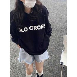 Deeptown Koreaanse stijl oversize zwart sweatshirt vrouwen harajuku kpop hippie brief hoodie streetwear jaren 90 vintage lange mouw top