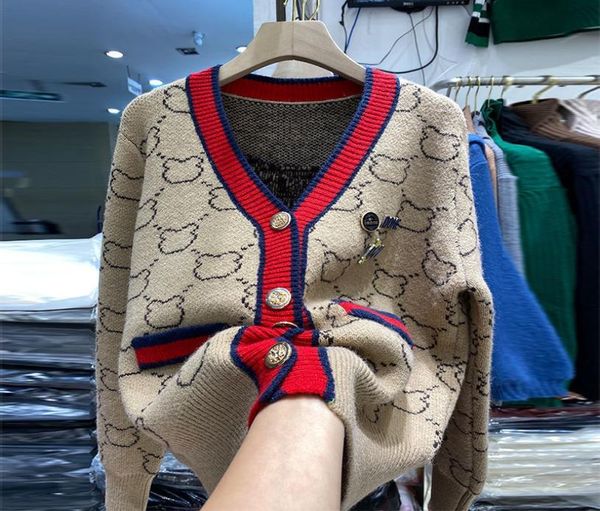 Deeptown estilo coreano de suéter de chaleco de cárdigan de empalme de gran tamaño