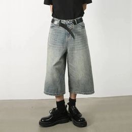 Deeptown Vintage Loose Jorts Jeans Y2K Streetwear Oversize Shorts Denim Pants Koreaanse Fashy Baggy Grunge Trouser Summer Neutral 240430