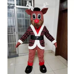 Herten mascotte kostuum hoge kwaliteit cartoon eland thema karakter kerstcarnaval volwassenen verjaardagsfeestje Fancy outfit