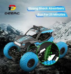 DEERC DE32 RC voiture 24GHZ télécommande voiture tout-terrain camions Crosscountry Rock chenille voiture pour enfants RC course monstre camion Q074985643