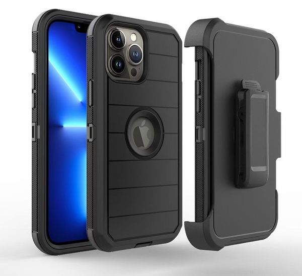 Defender Cases Armor Cover 4in1 TPU Hard PC Avec Support Pour iphone13 12PROMAX 11 X XR XSMAX 7 8 SamsungS22 ultra Plus A02S A21 A12 A13 A53 A33 A32 A71 A51 MOTO G POWER 2021