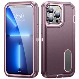 Verdediger Heavy Duty Shockproof Phone Cases voor iPhone 13 Mini 12 11 Pro Max Samsung S22 Ultra Plus Soft TPU Hard PC Frame Hybrid Armor Mobile Case
