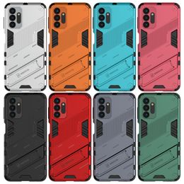 Defender Hybrid Holder Cases para Samsung S22 Ultra Plus M52 5G A13 4G Galaxy A53 A33 A73 Layder Hard PC TPU Kickstand Armor Heavy Duty Impact Combo Phone Contraportada