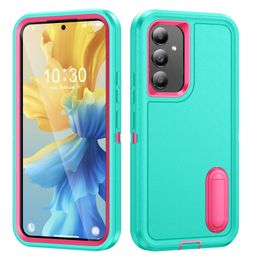 Defender Standstand Telefoonhoesjes voor Motorola Moto G Stylus 5G 2024 Play Power Pure Edge 30 Pro Edge+ 3 Lagen Hybride beschermende afdekking met beugel Meerdere kleuren