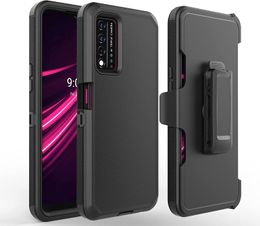 Defender mobiele telefoon hoesjes voor OnePlus Nord N300 N200 N30 5G voor T-Mobile RevvL 6 Pro RevvL V + 5G schokbestendig anti-drop riemclip holster kickstand beschermhoes cover