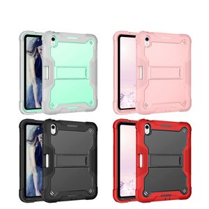 Defender Étuis antichoc pour iPad 10 10.2 Air4 Air5 10,9 9,7 pouces IPAD 2 3 4 Couche hybride en plastique dur PC Silicone souple 3 en 1 couches Support de béquille Impact Couverture arrière avant