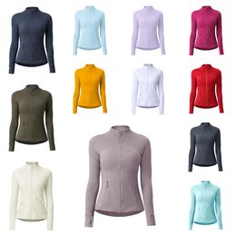 Define yoga jacket Abrigo deportivo para entrenamiento de yoga de talla grande para mujer, chaqueta deportiva, ropa deportiva de secado rápido, sudadera con cremallera sólida, ropa deportiva, cuello en oferta, manga larga 0