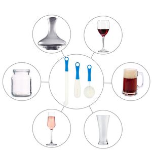 Vervormbare reinigingsborstels Flexibele flessenschuur voor wijnstengelbladen Goblets glazen kopjes kopjes