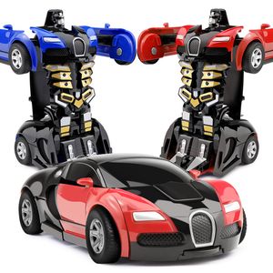 Déformation Voiture Jouets Automatique Transformer Robot En Plastique Modèle Drôle Diecasts Garçons Incroyable Cadeaux Enfant Jouet D9