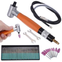 Freeshipping Graden Hoek Air Stiftslijper Mini Grinder Pneumatische Polijstmachine Tool Set Schuurgereedschap Voor Metaal Polijsten Cqttl