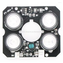Graden CCTV Accessoires Infrarood Licht 4 Stuks Array IR LED Board Voor Bewakingscamera's Nachtzicht Grootte 52mm 46.5mm