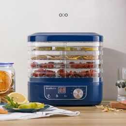 Deshidratores de frutas secas Vegetales Hierb Máquina de carne Mini Food Deshidrator Meat Pet 6 bandejas Snacks Secador de aire EU