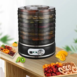 Dehydrators fruitdroger groenten kruid vlees droogmachine huishouden voedsel uit dehydrator petvlees vlees gedehydrateerde snacks luchtdroger met 8 bakjes