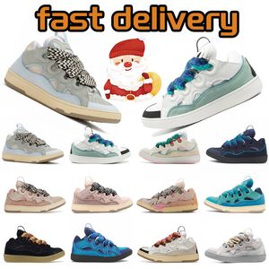 Deigner Lavin Hoe Caual Sneaker Deigner Dre Zapato para hombres Mujeres Extraordinario Calfkin Caucho Nappa Platformole Lanvinlie