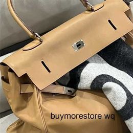 Deisgner 10A Calfskin 50cm Sac à bandoulière Totes faits à la main Designer 40 sacs en cuir Super Capacité Bouggages Femmes Soft Travel Limited Edition 50cmqq qq qq qq KC5AMJ7A