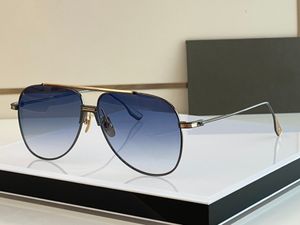 Deisgner Pilot lunettes de soleil noir rhodium cadre bleu dégradé lentille hommes été lunettes de soleil nuances extérieur UV400 lunettes avec boîte