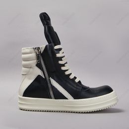 Dekherw Men Shoe Casual High Top Quality Street Round Women Sneaker Boot Boot Boot Geobasket Leather Fashion Nouvelle Zip Flat Shoe