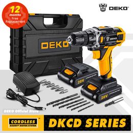 DEKO 20V MAX perceuse sans fil outils électriques sans fil s ensemble Rechargeable pour tournevis électrique batterie er outil