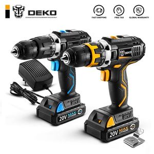 DEKO GCD20DU Series Electric Screwdriver Cordless Drill Impact Drill (DU3 Only) Power Driver 20V Max DC Lithium-Ion Battery 13mm 201225